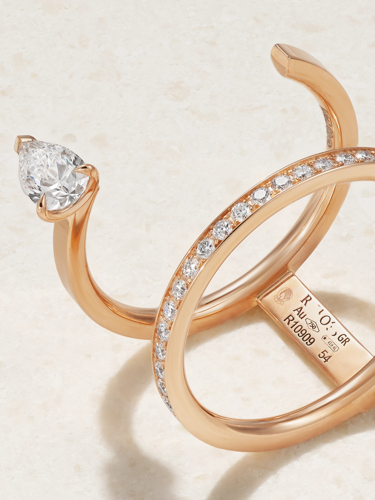 Serti Sur Vide 18-karat Rose Gold Diamond Ring - 4