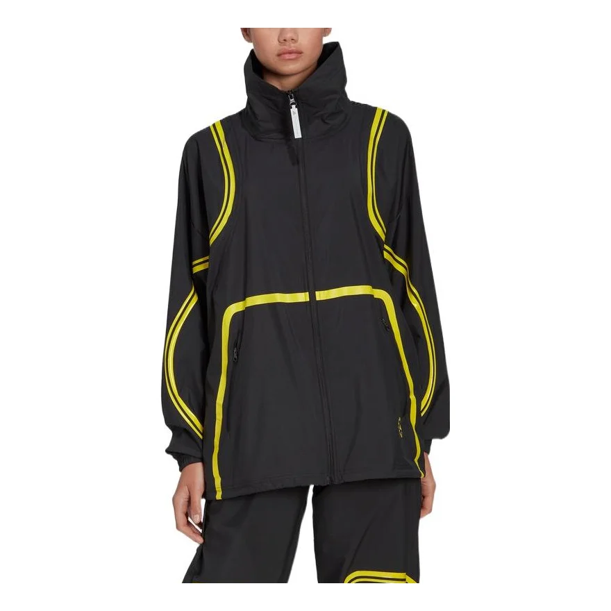 (WMNS) adidas by Stella Mccartney Wind Jacket 'Black Yellow' HI6129 - 1