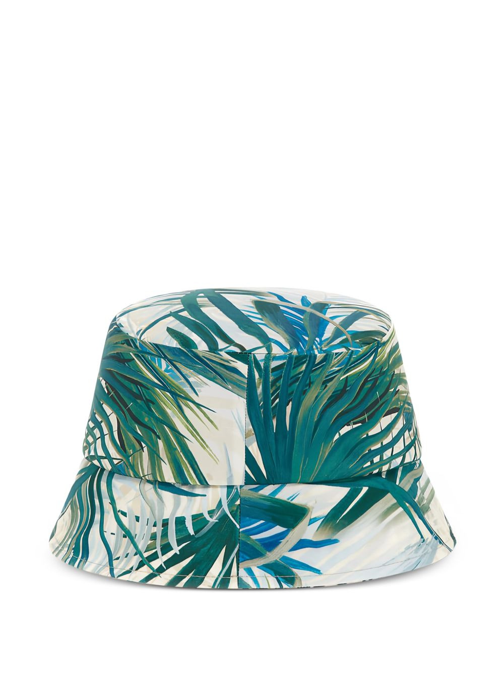 palm-print embroidered-logo bucket hat - 2