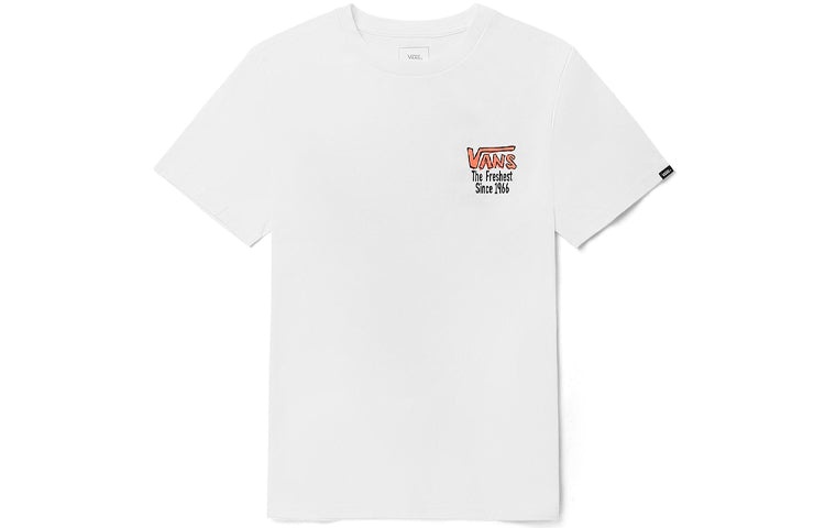 Vans Funny Printing Sports Round Neck Short Sleeve Unisex White VN0A5F3LWHT - 2