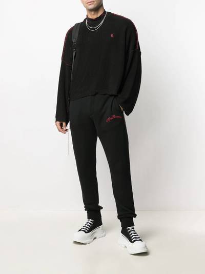 Alexander McQueen embroidered logo track trousers outlook