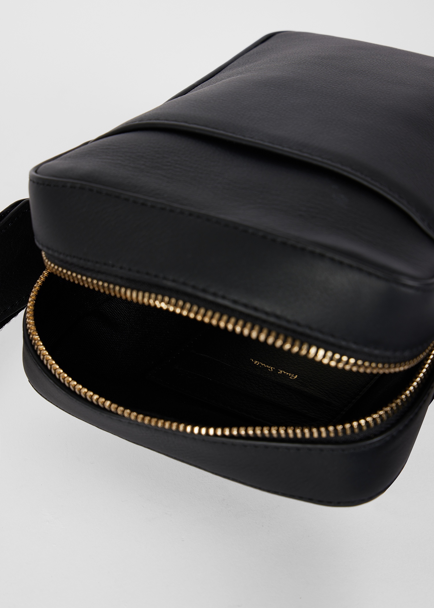 Black 'Signature Stripe' Leather Flight Bag - 3