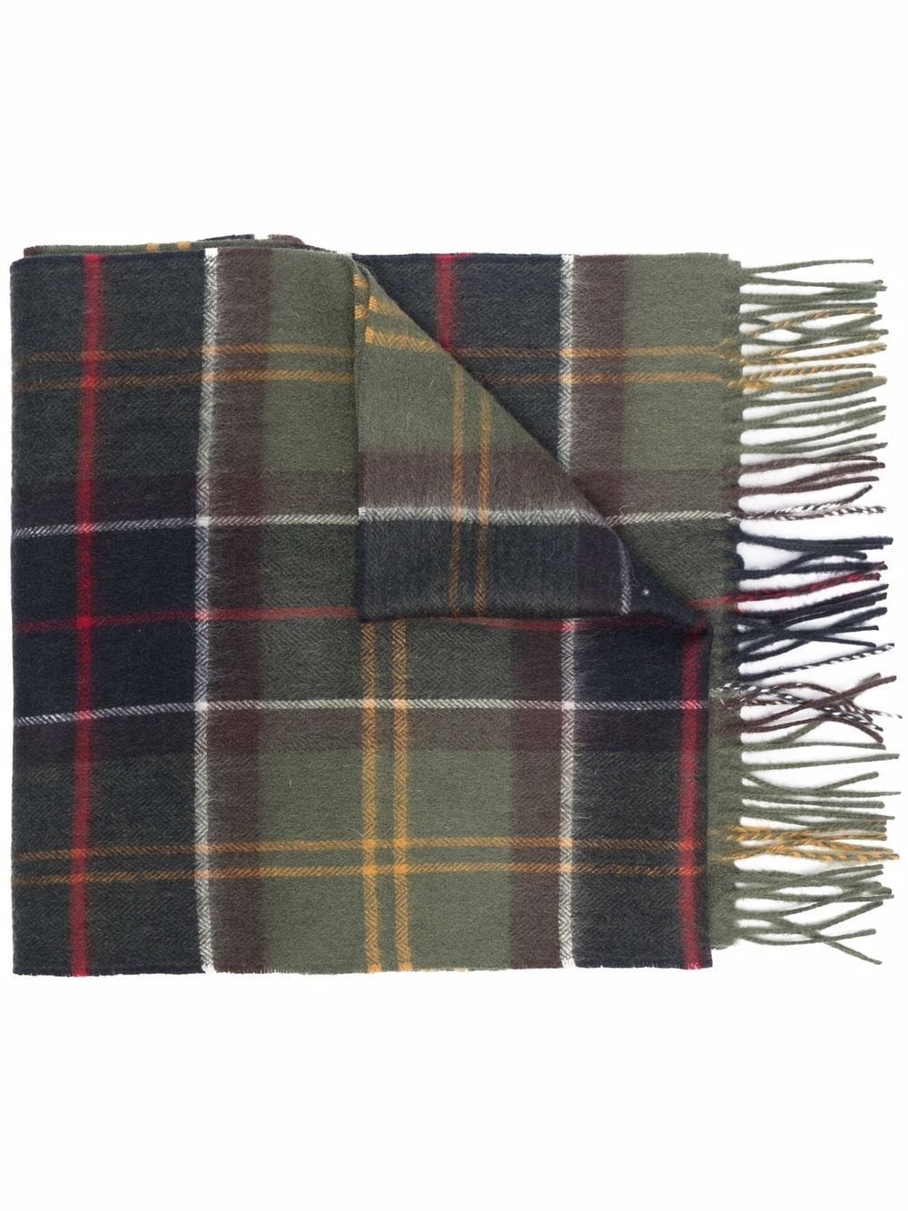 tartan tasseled scarf - 1