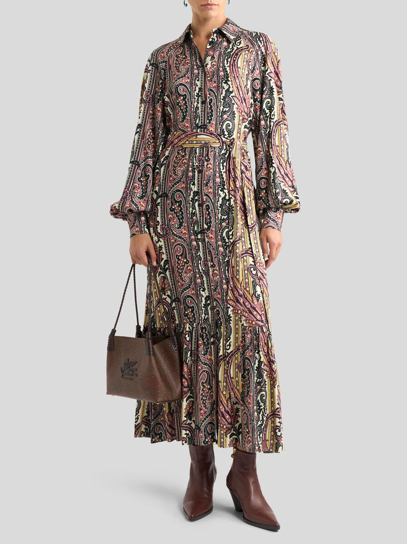Etro LONG SHIRT DRESS WITH LEAFY PAISLEY MOTIF outlook