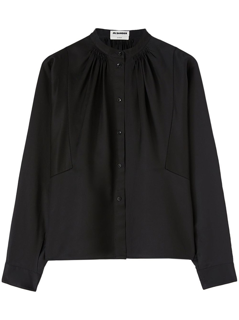 pleated long-sleeve shirt 1