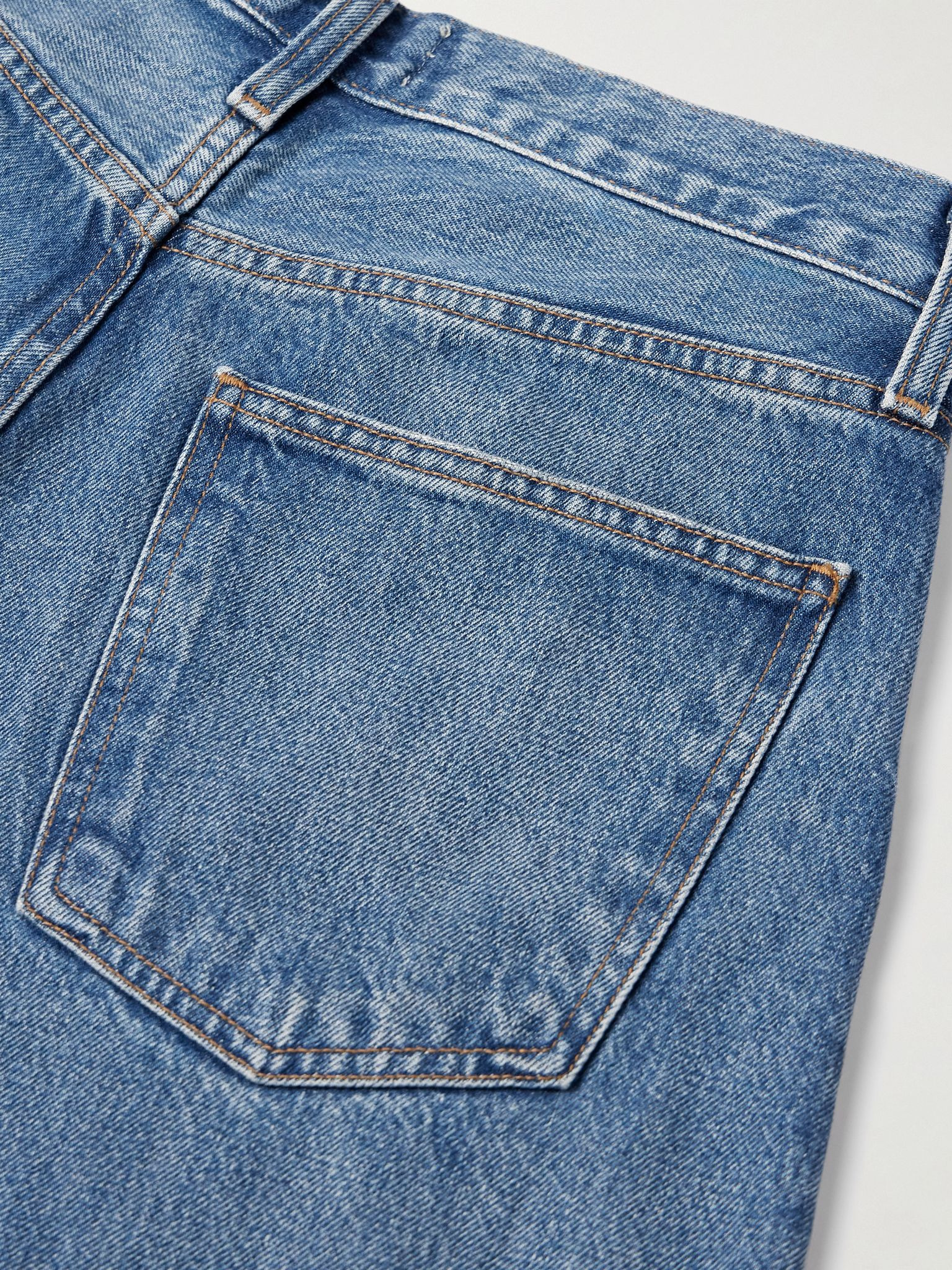 Luna frayed high-rise barrel-leg jeans Mid denim - 6