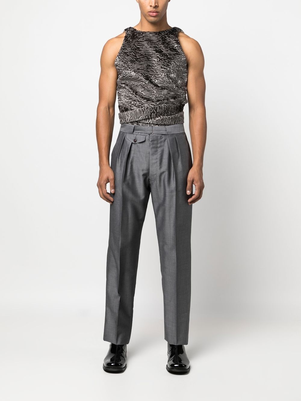 belted tapered trousers - 2