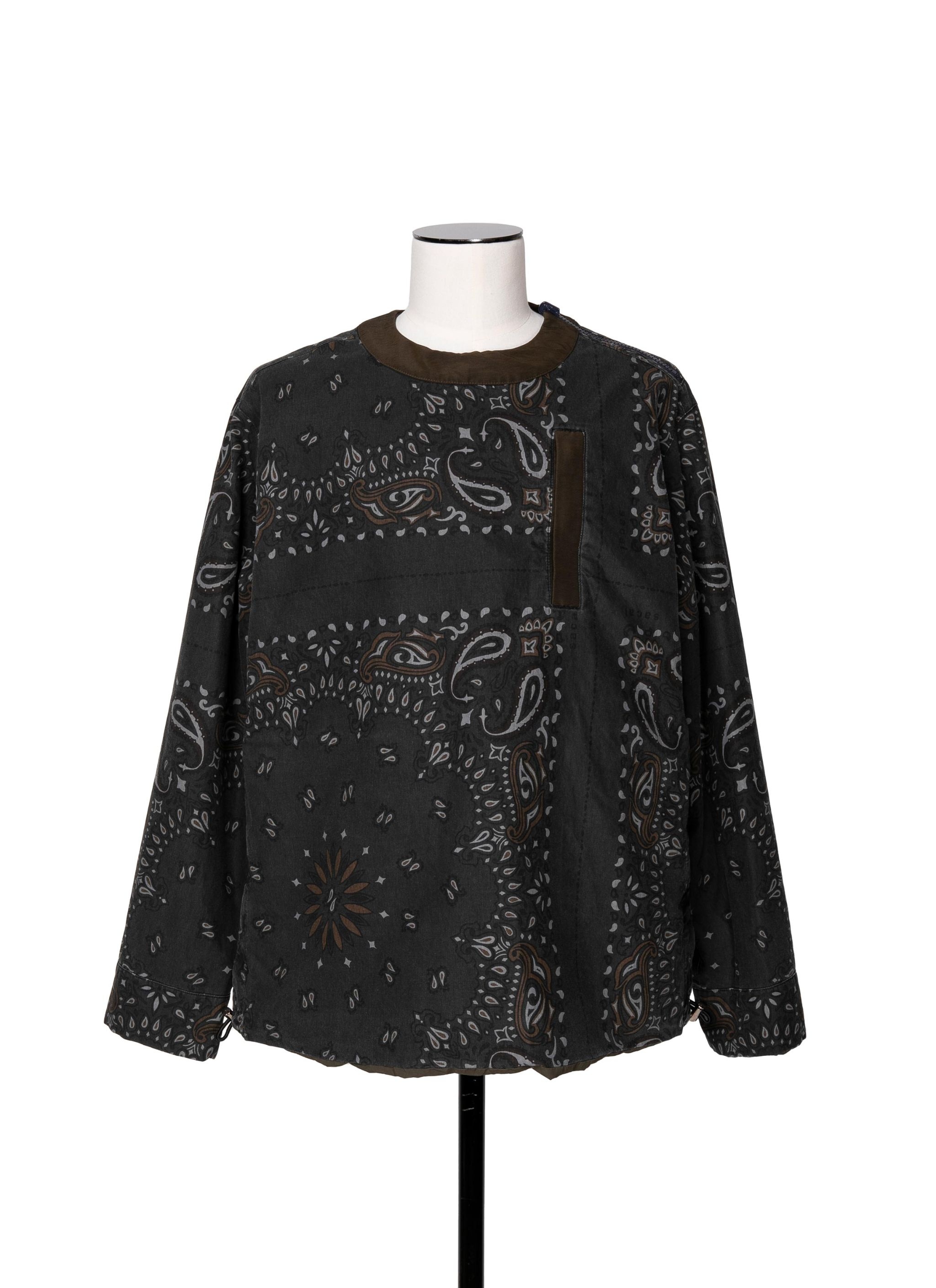 Bandana Print Reversible Pullover - 1