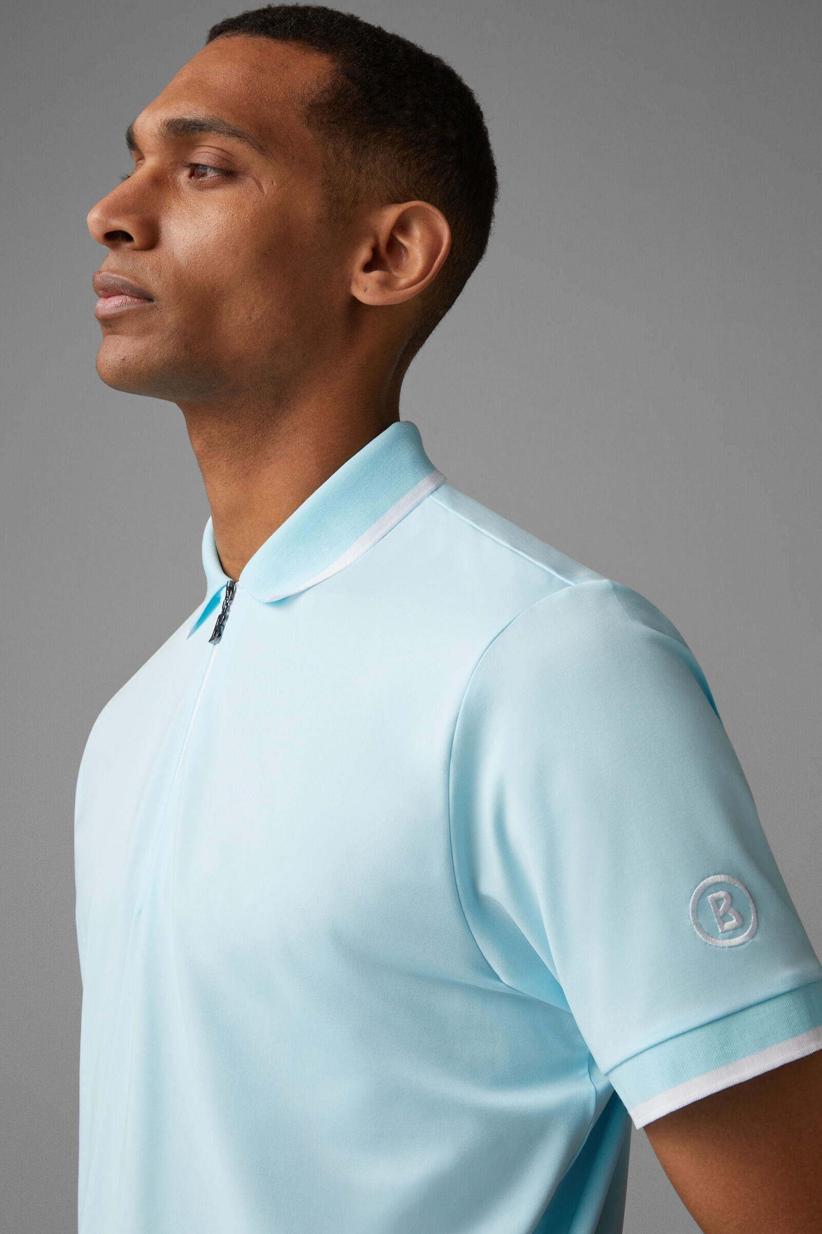 Cody Functional polo shirt in Light blue - 4