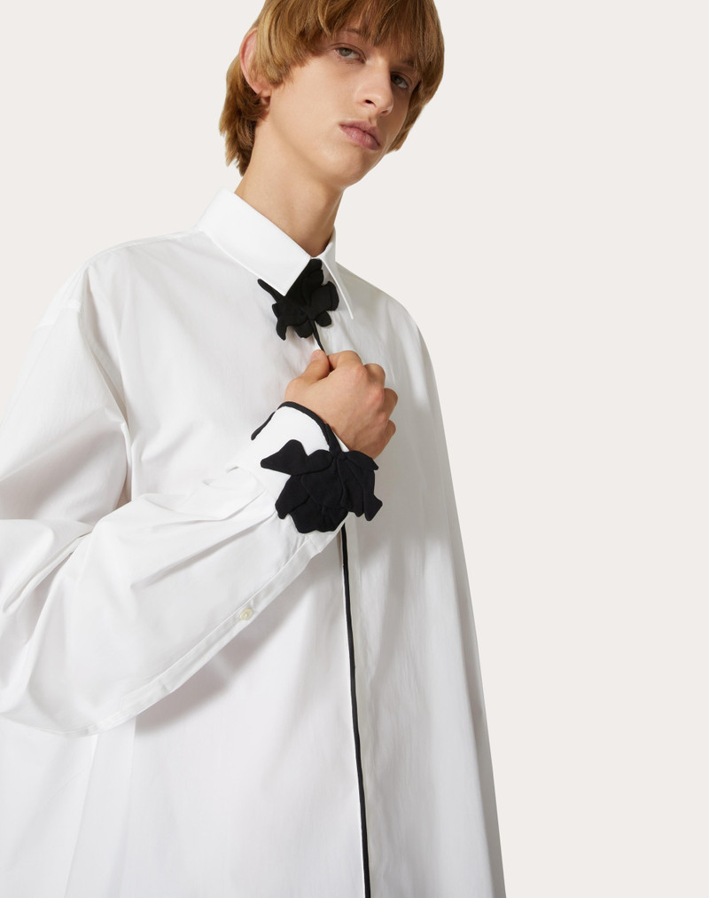 LONG-SLEEVED COTTON POPLIN SHIRT WITH FLOWER EMBROIDERY 5