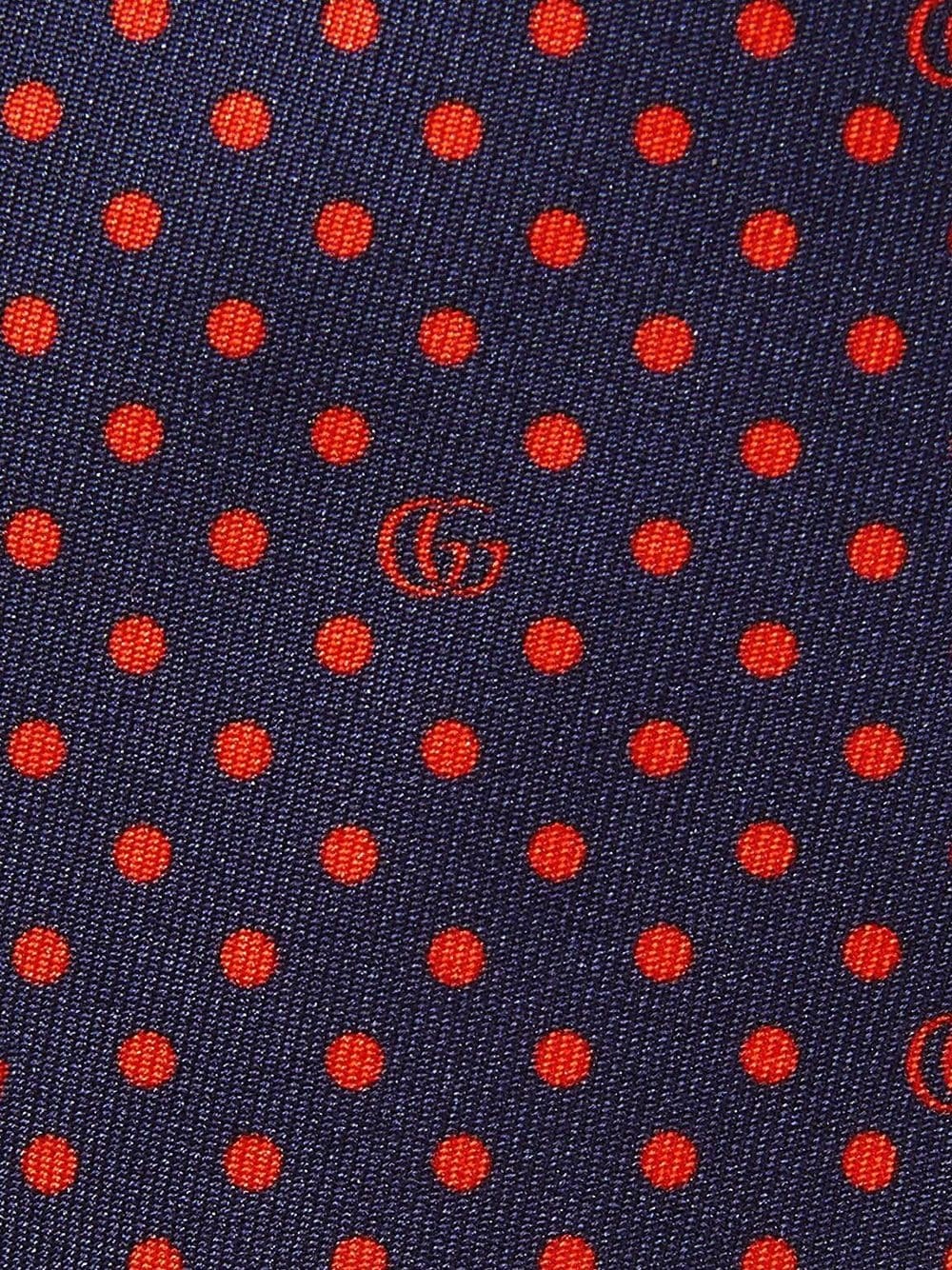 dot print silk tie - 2