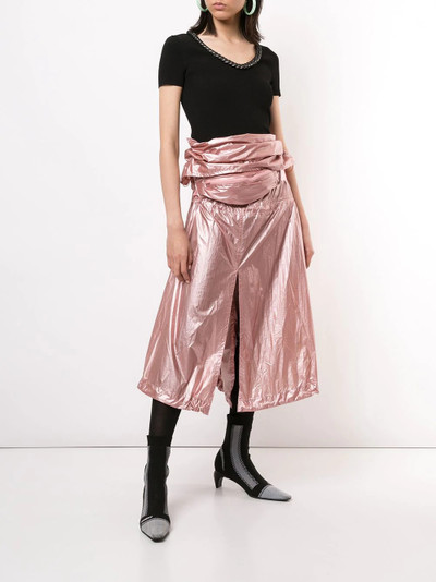 JUUN.J gathered metallic skirt outlook