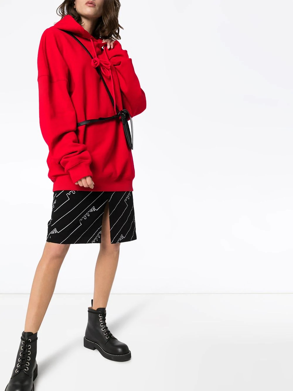 oversized logo hoodie - 2