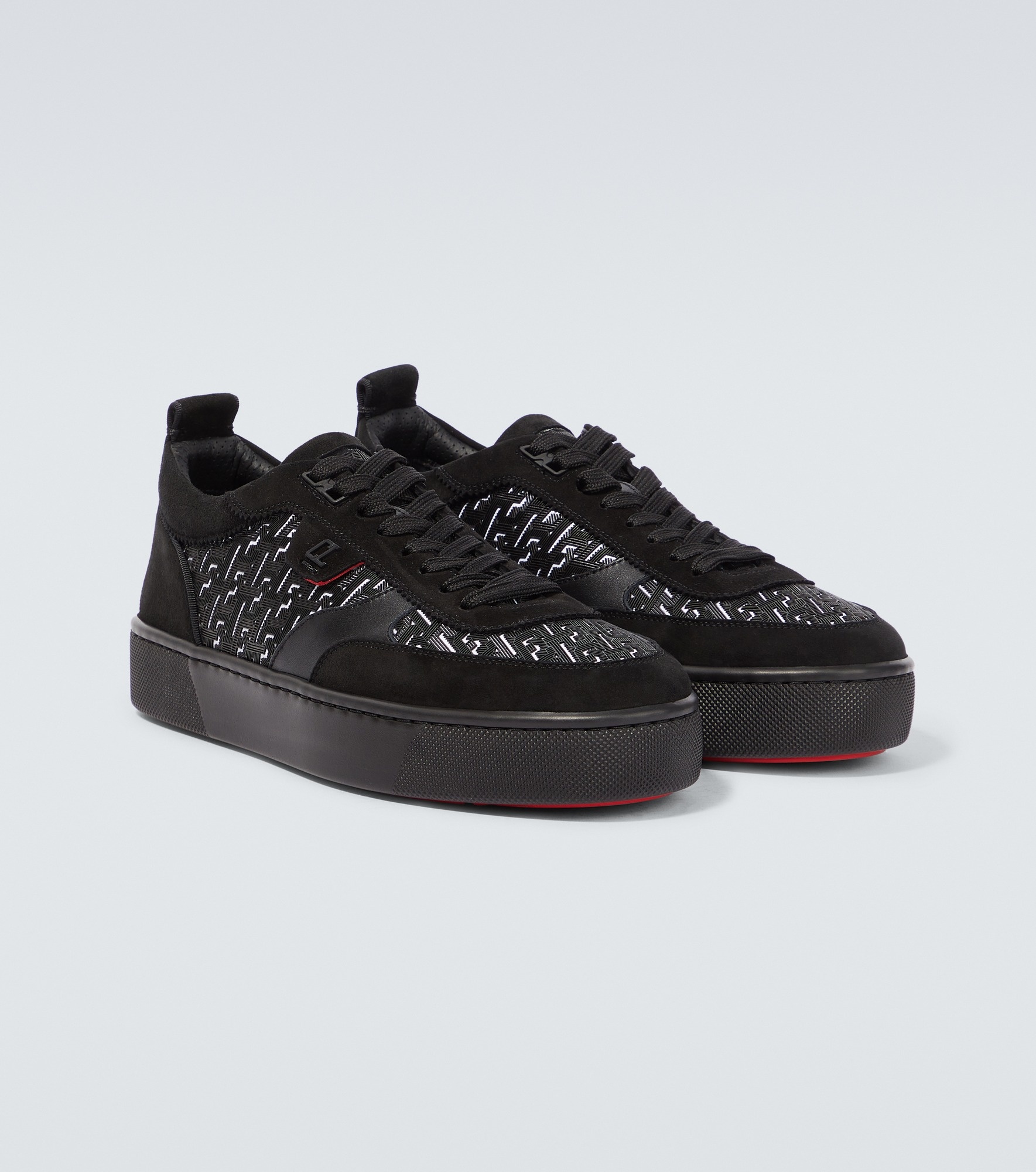 Happyrui suede-trimmed sneakers - 5