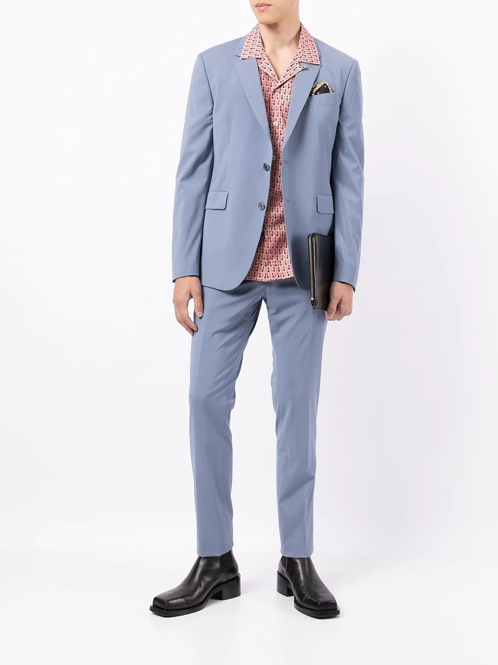 single-breasted slim-fit blazer - 2