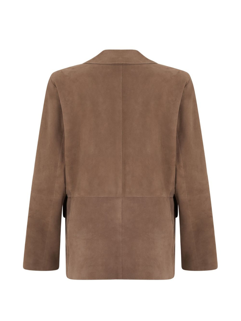 'S Max Mara Anfora suede notched-lapel jacket outlook