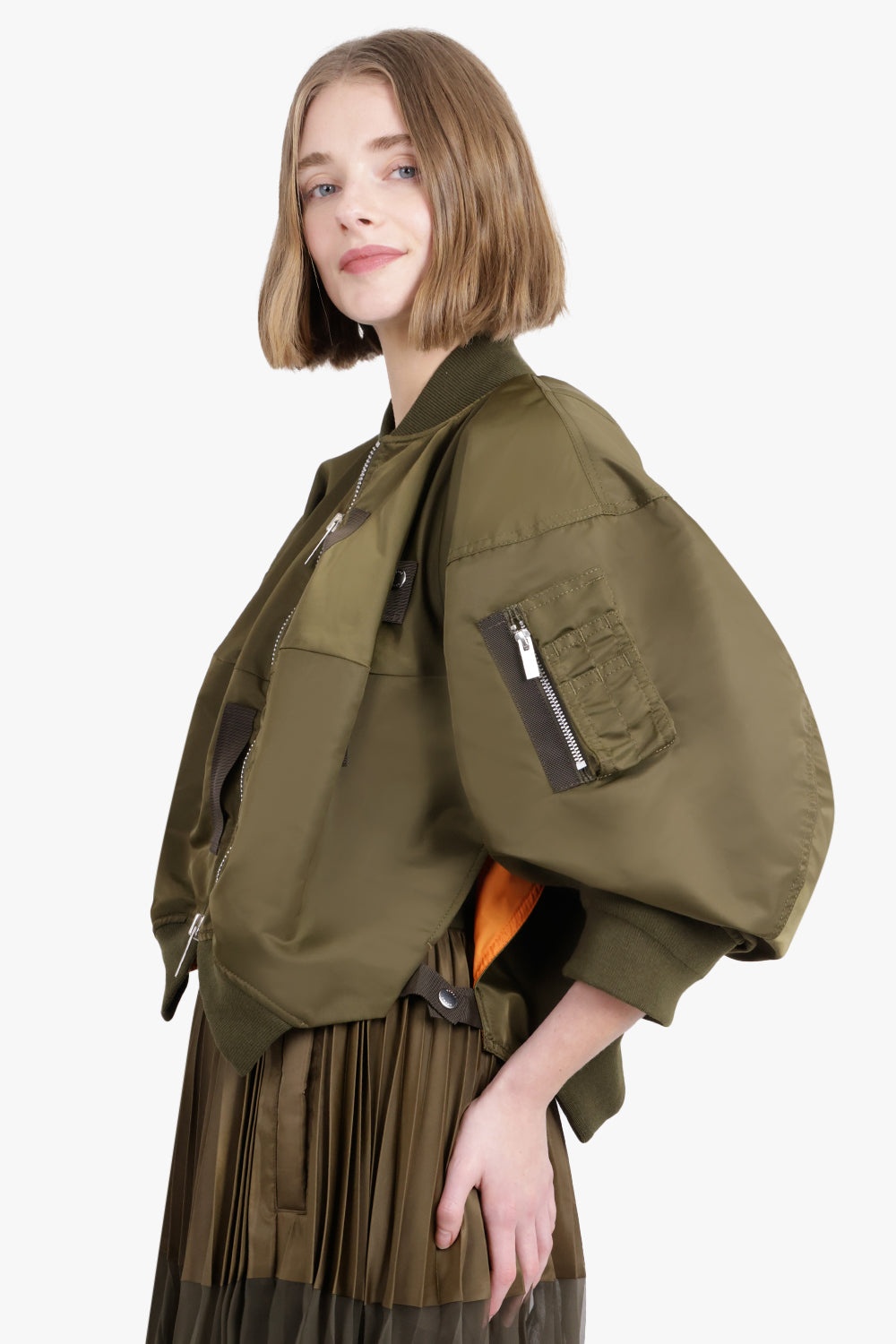 NYLON TWILL BLOUSON | OLIVE - 3