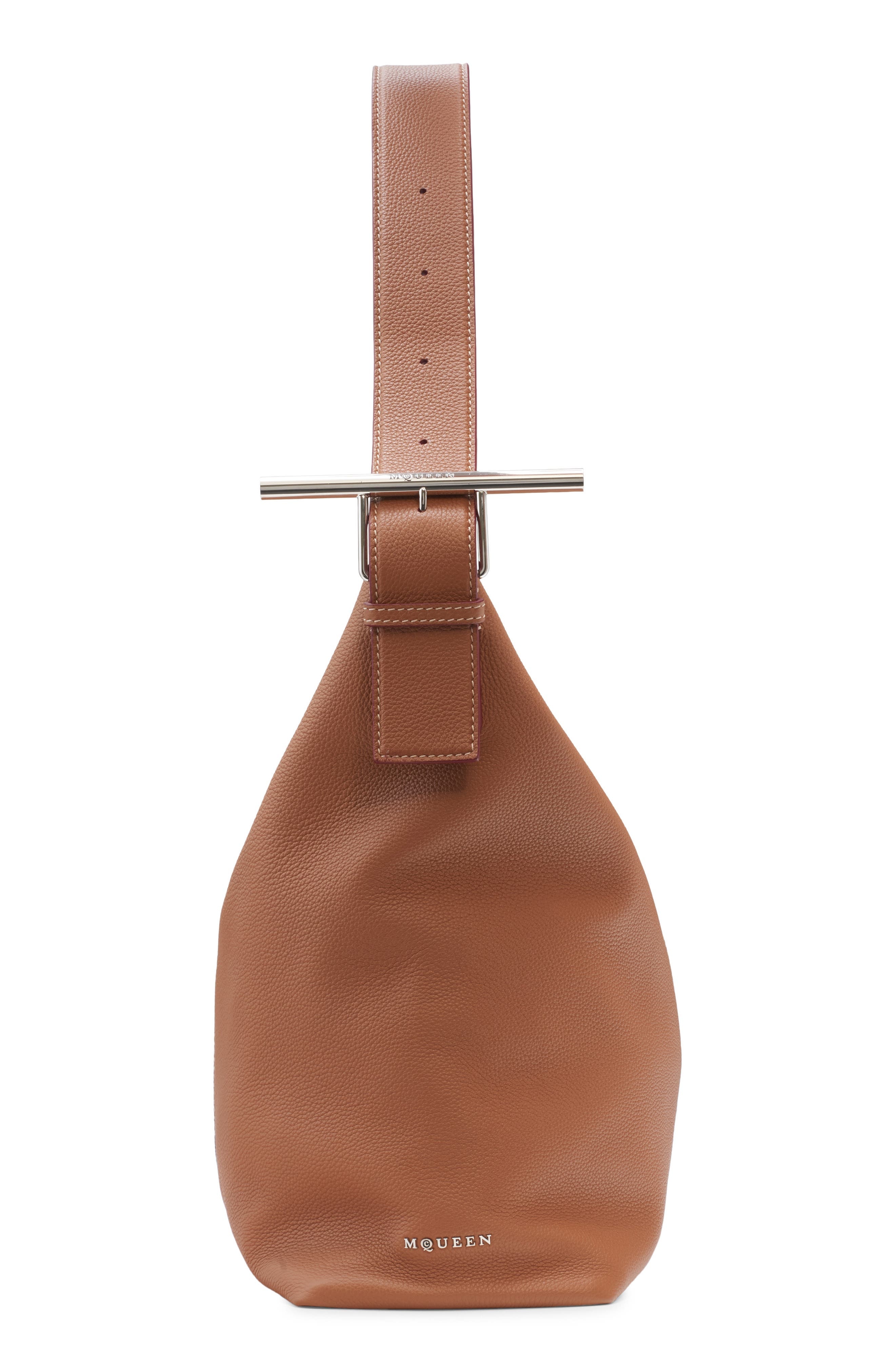 McQueen T-Bar Sling Hobo Bag in 2116 Pecan/Silver at Nordstrom - 5
