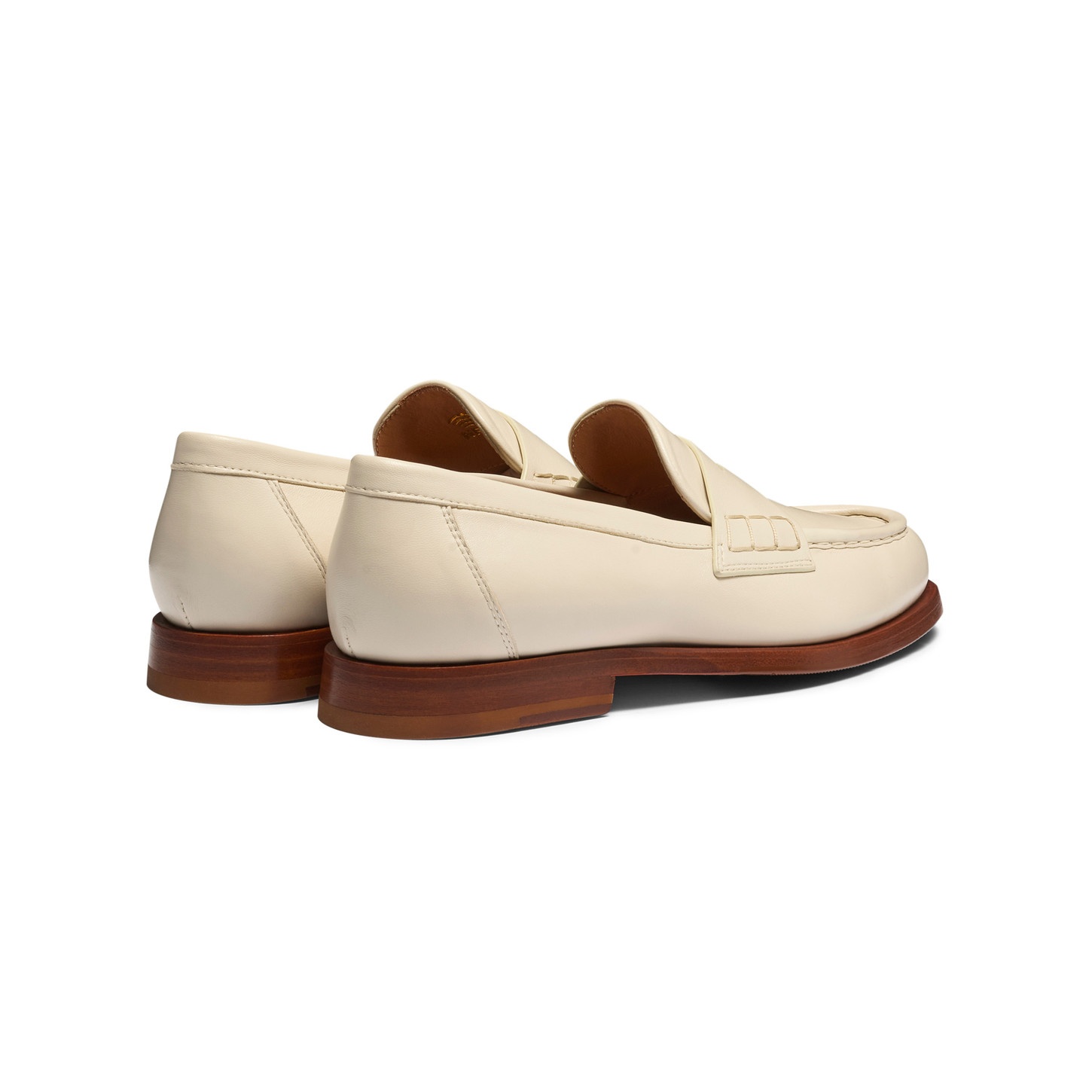 Women’s white leather penny loafer - 4