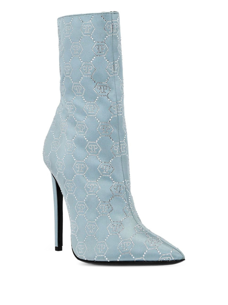 PHILIPP PLEIN 120mm pointed-toe ankle boots outlook