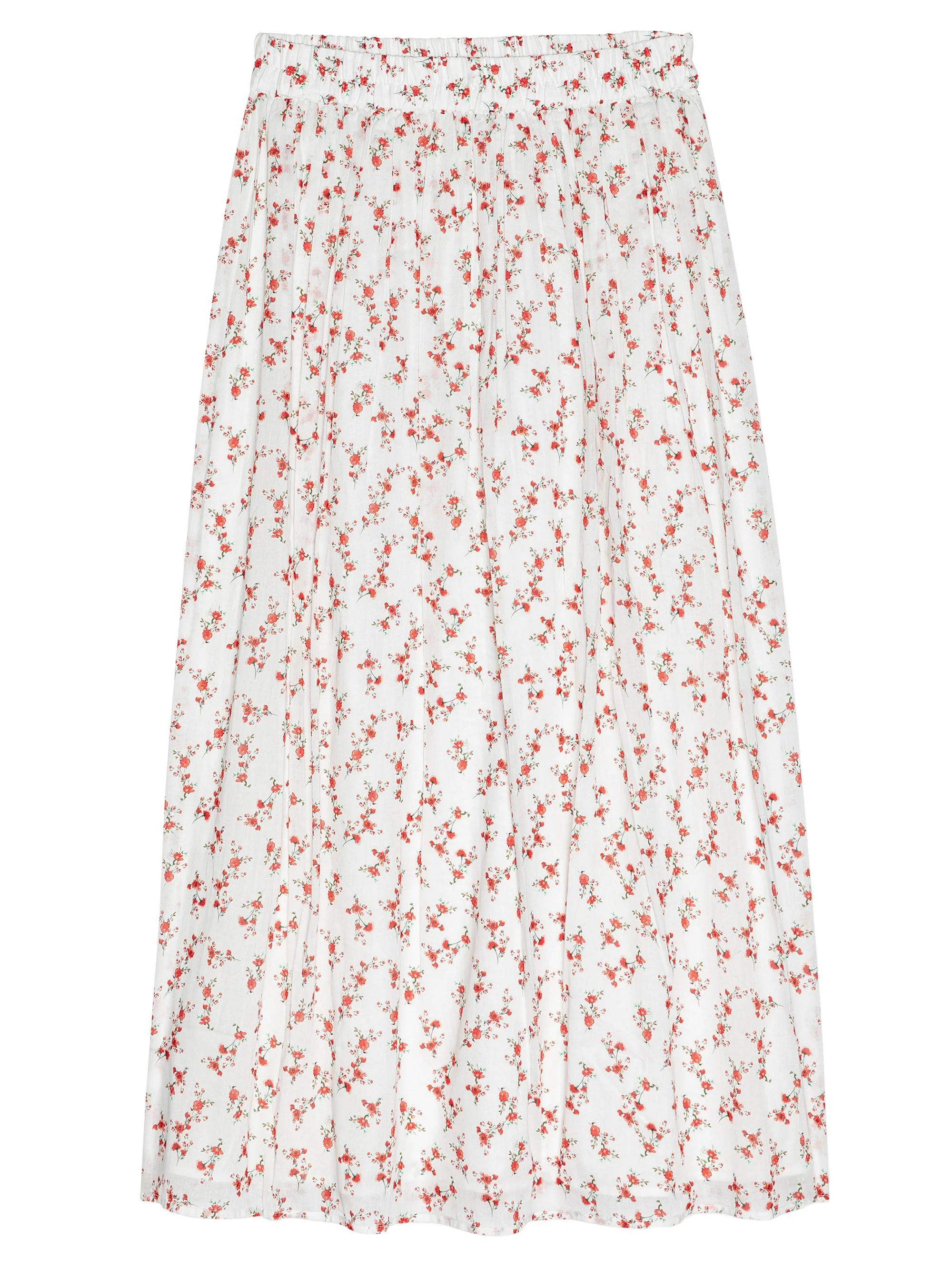Women's Dax Cotton Floral Midi-Skirt - Rouge Romantic - 1