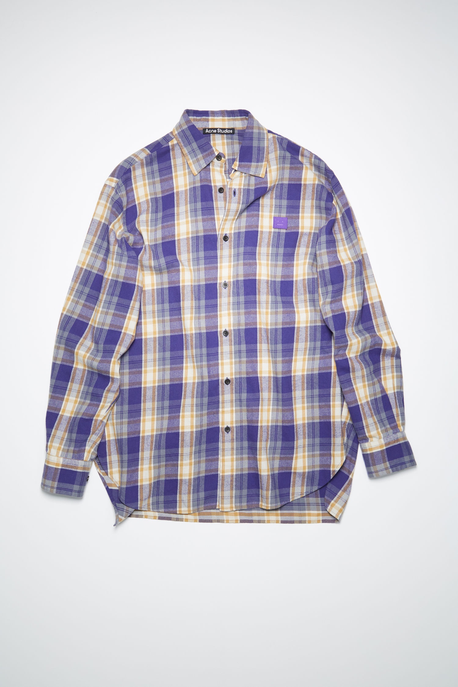 Flannel shirt - Purple/mustard yellow - 4