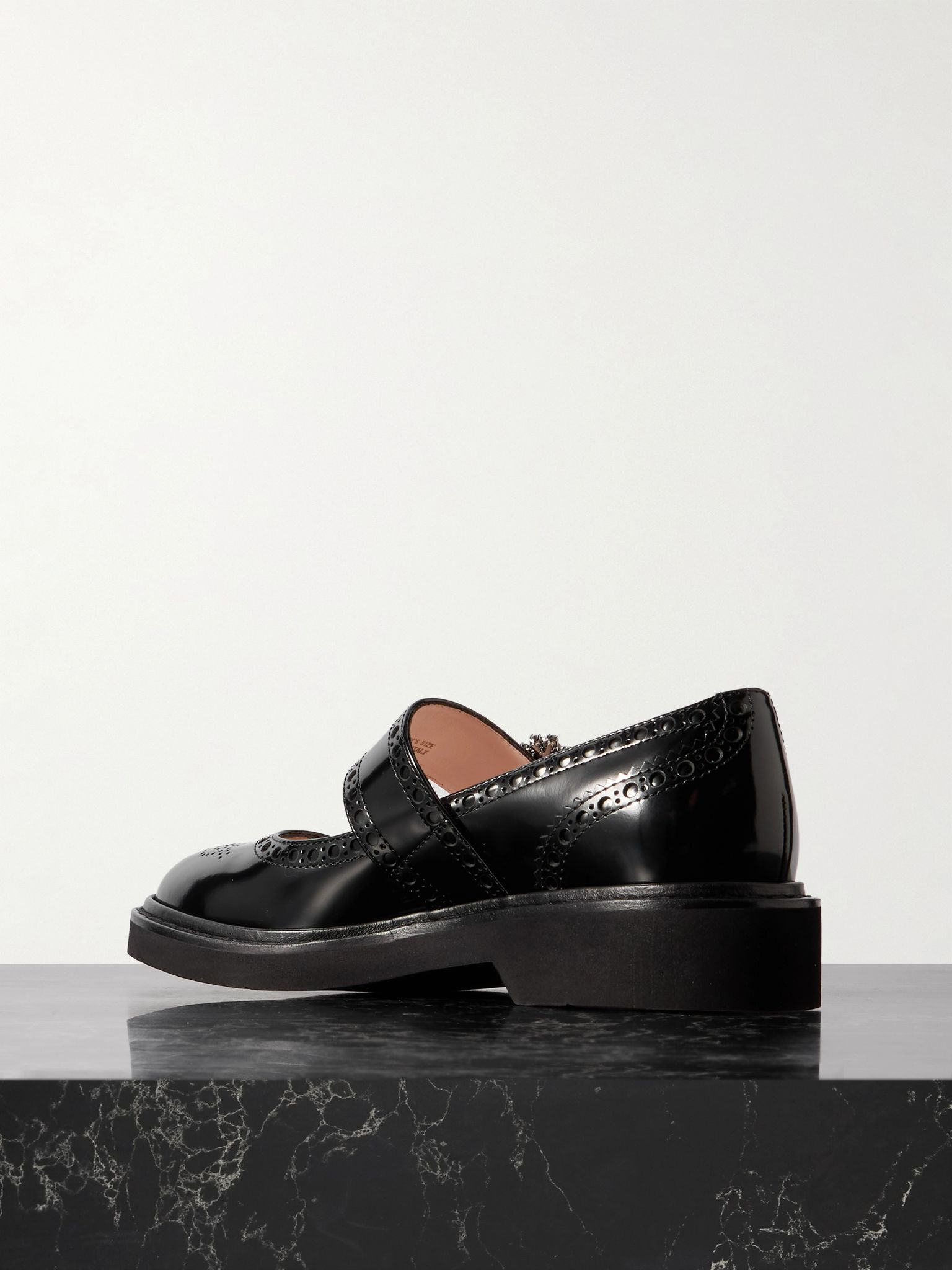 Viv Rangers crystal-embellished patent-leather loafers Black - 3