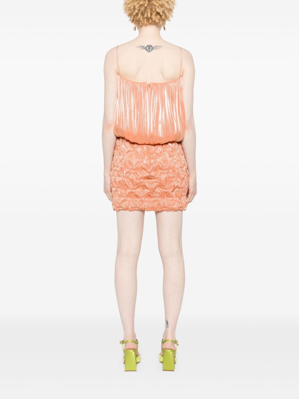 Tema lurex-detail mini dress - 4
