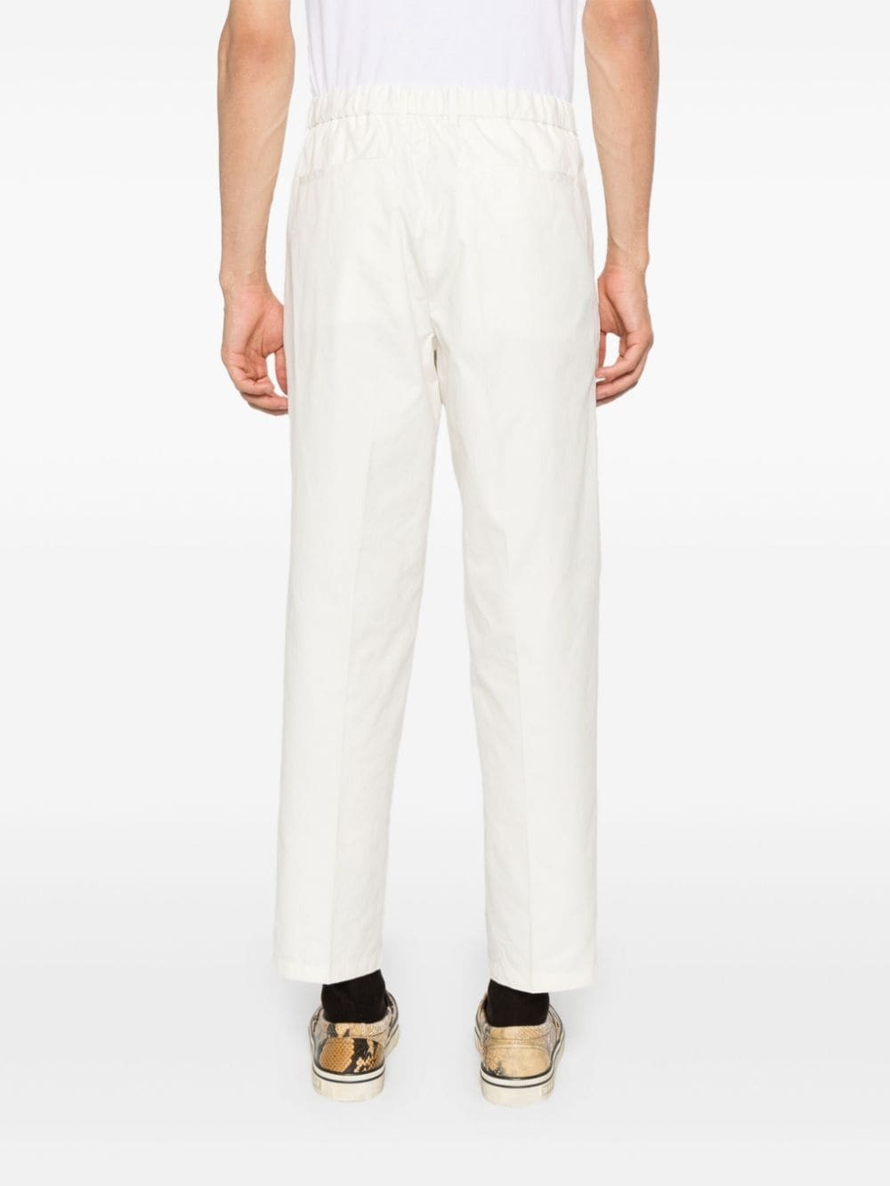 pressed-crease straight-leg trousers - 4