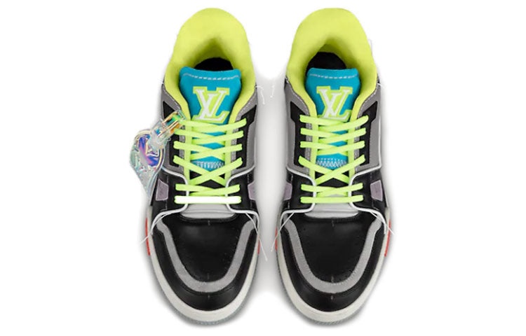 LOUIS VUITTON LV Trainer Low-Top Sports Shoes Blue/Black 1A8QB - 3