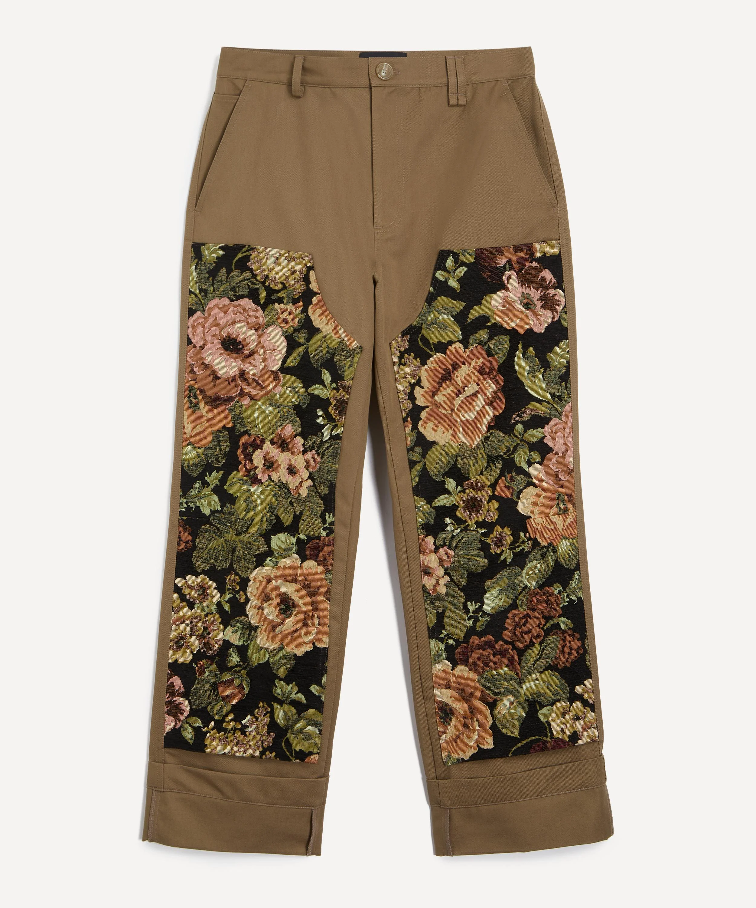 Floral Patchwork Workwear Trousers - 1
