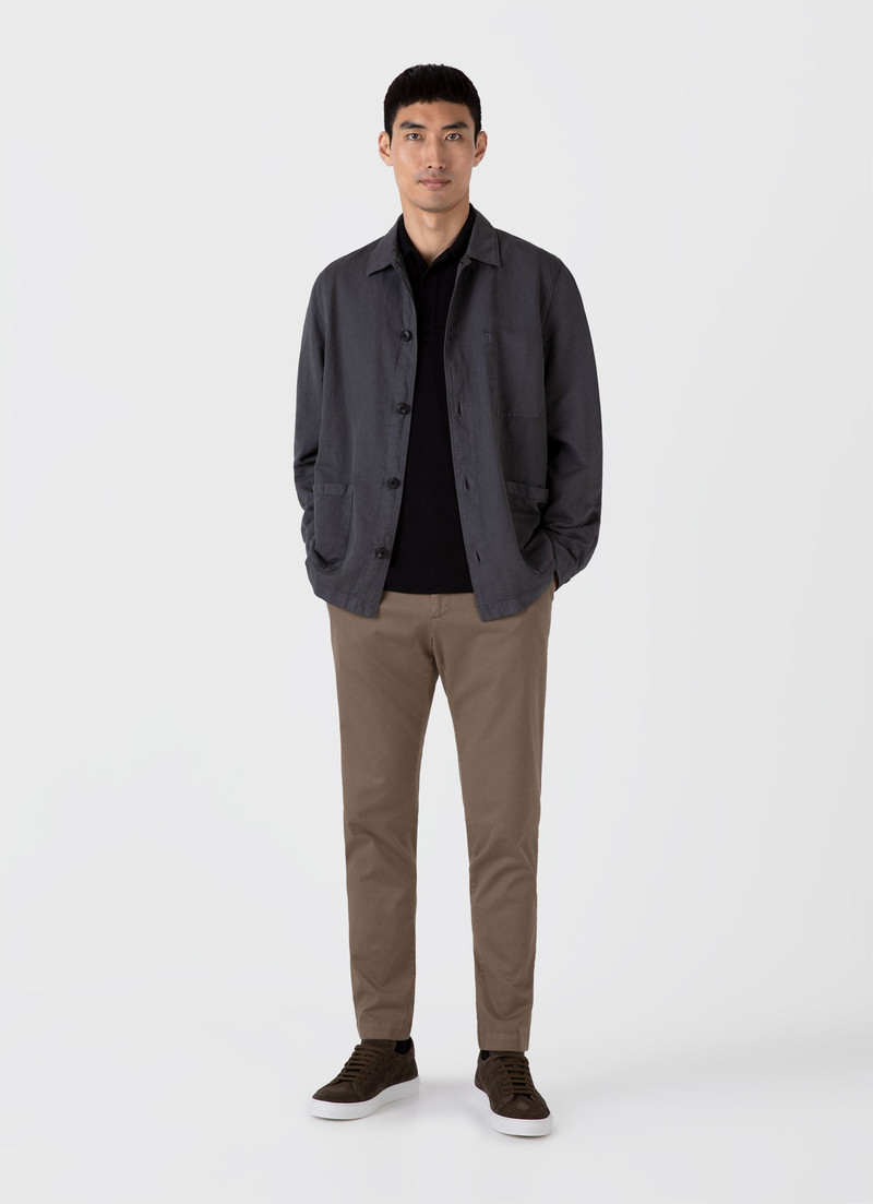 Sunspel Long Sleeve Waffle Polo Shirt outlook