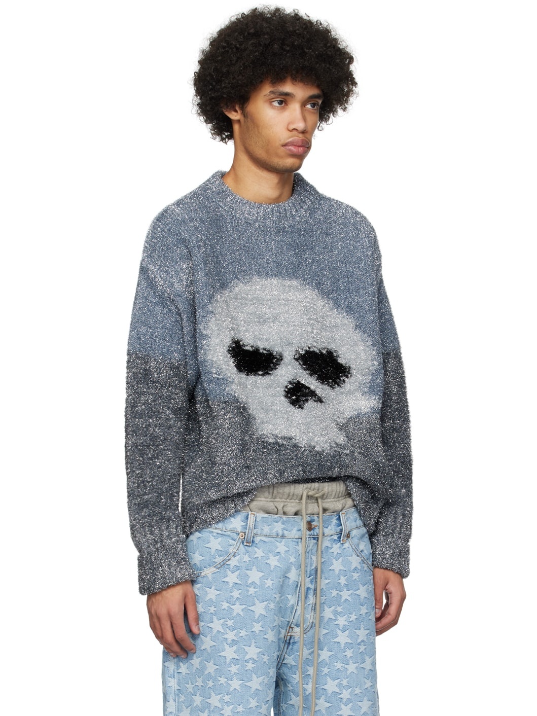 Gray Skull Sweater - 2