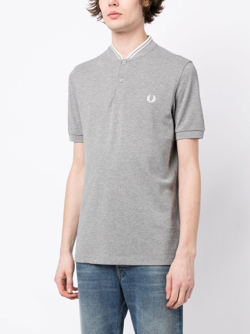 baseball-collar polo shirt - 3