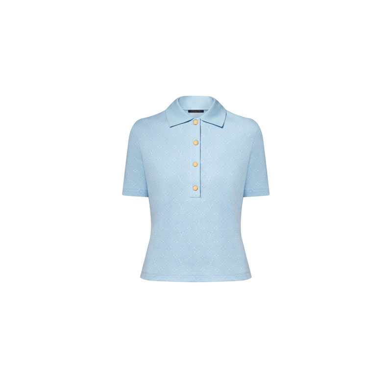 Monogram Piqué Polo Top 1