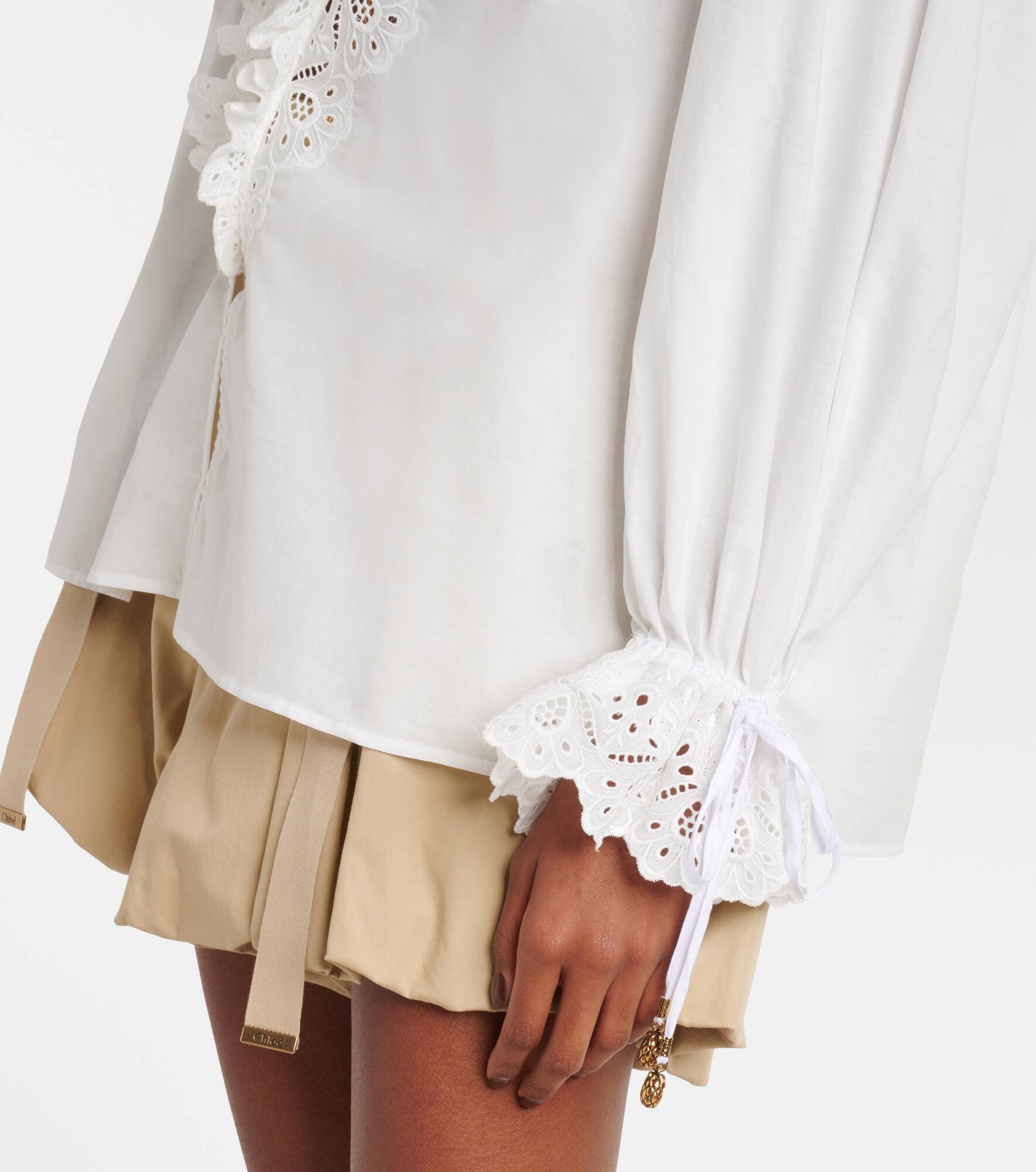 Broderie anglaise cotton top - 5