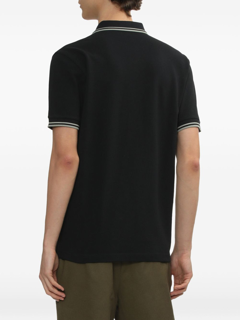 laurel-wreath striped polo shirt 4