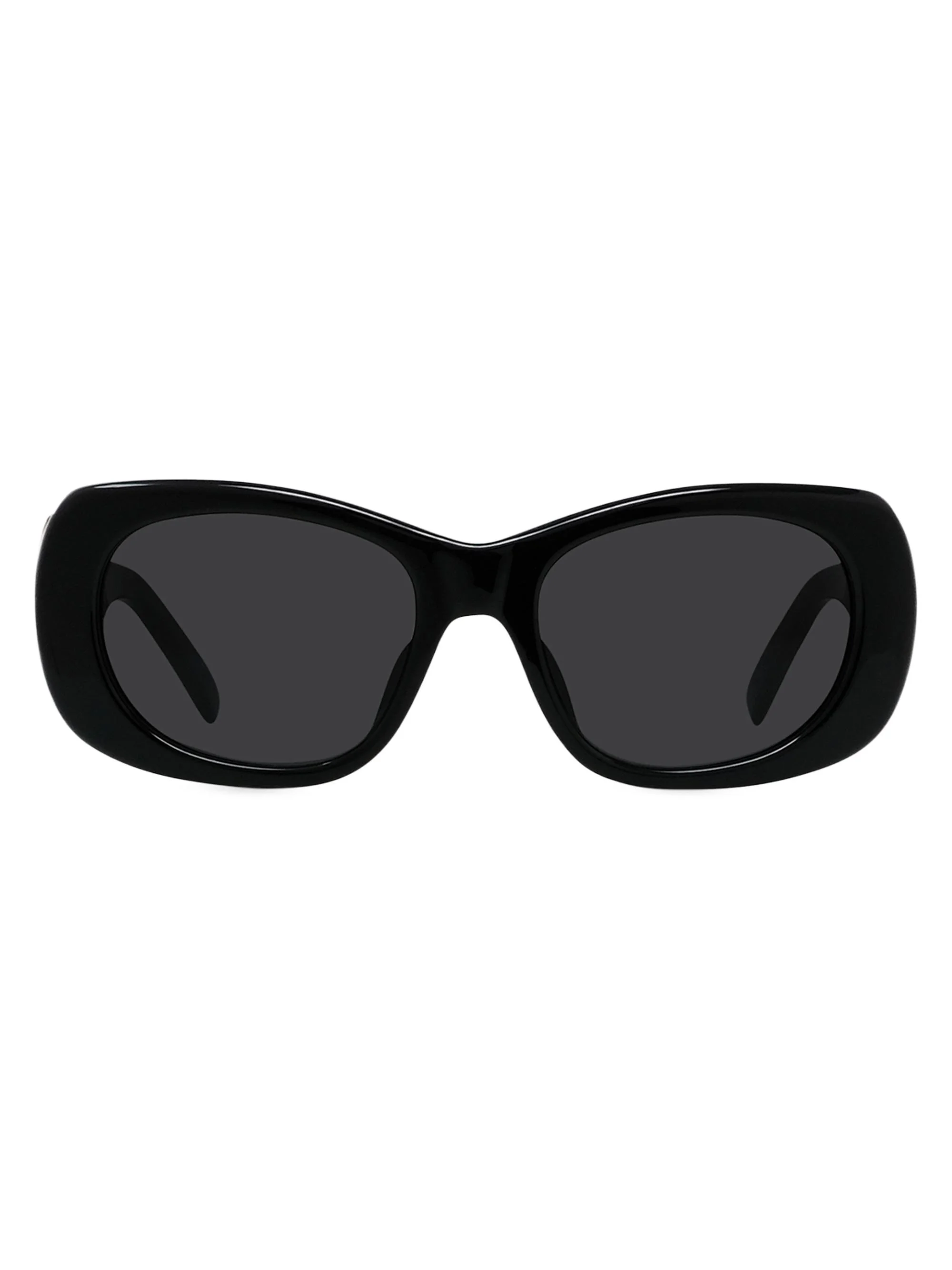 Women's Givenchy Bold 53MM Geometric Sunglasses - Shiny Black Smoke - 1