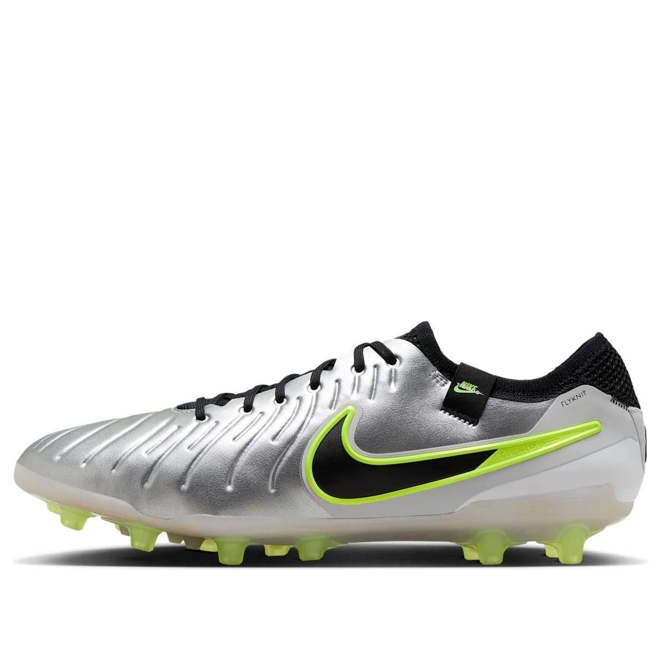 Nike Tiempo 전설 10 엘리트 AG '금속 실버 볼트' DV4330-001 - 1