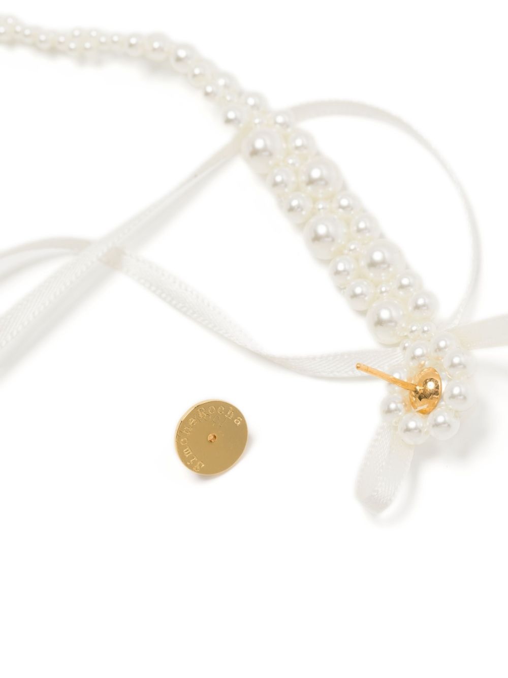 slim bow ribbon drip earrings - 2