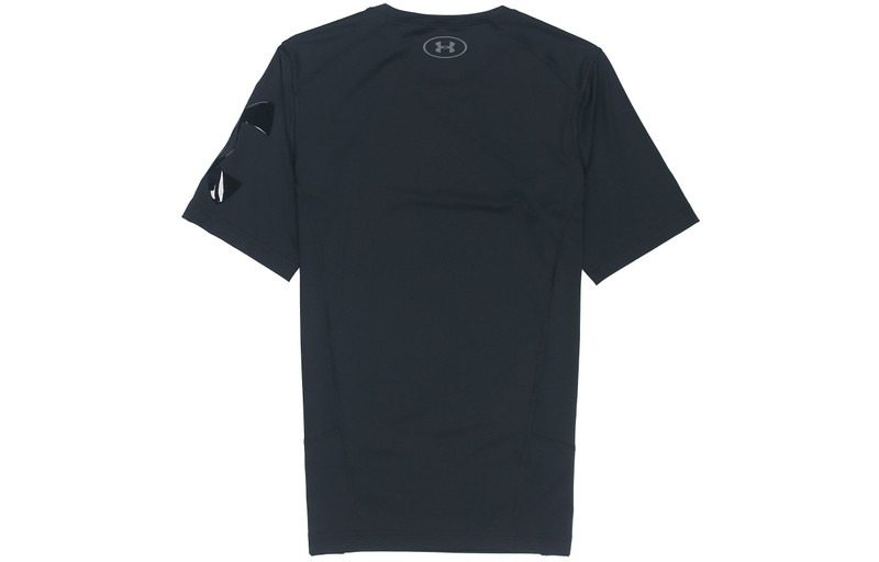 Under Armour Men's Under Armour Casual Breathable Round Neck Tight Sports Short Sleeve Black 1351815-001 outlook