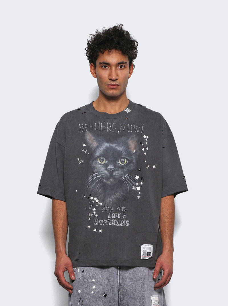 Maison MIHARAYASUHIRO Embellished Distressed Tee Black outlook