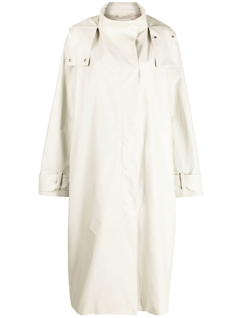 double-breasted hooded coat 1