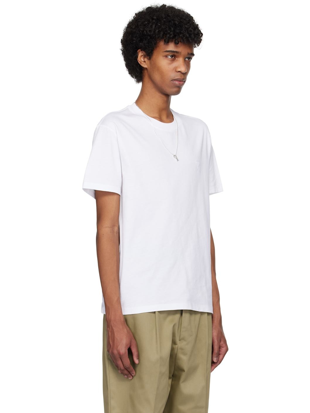 White Cotton Ami de Coeur T-shirt - 2