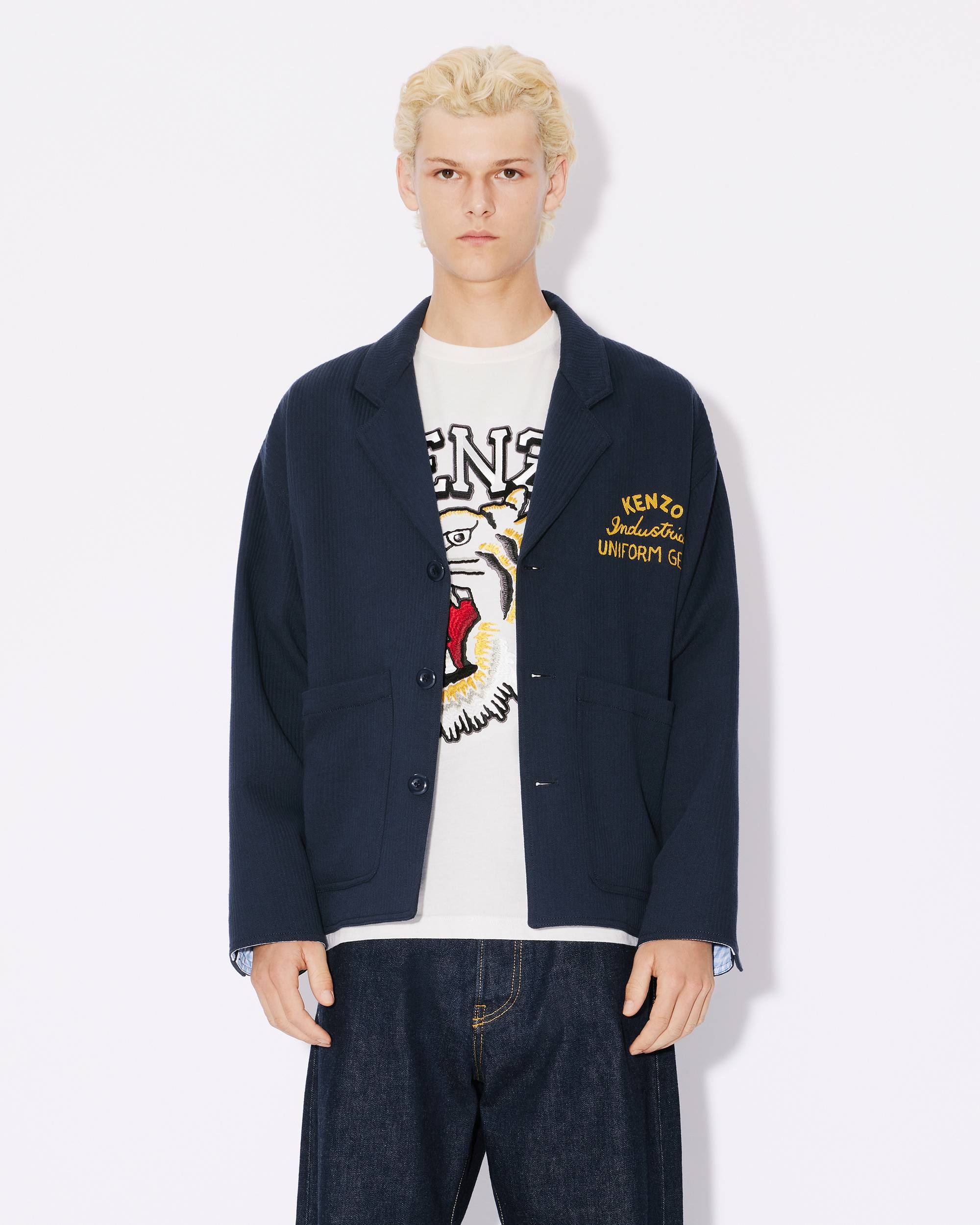 'KENZO Drawn Varsity' embroidered workwear jacket - 3