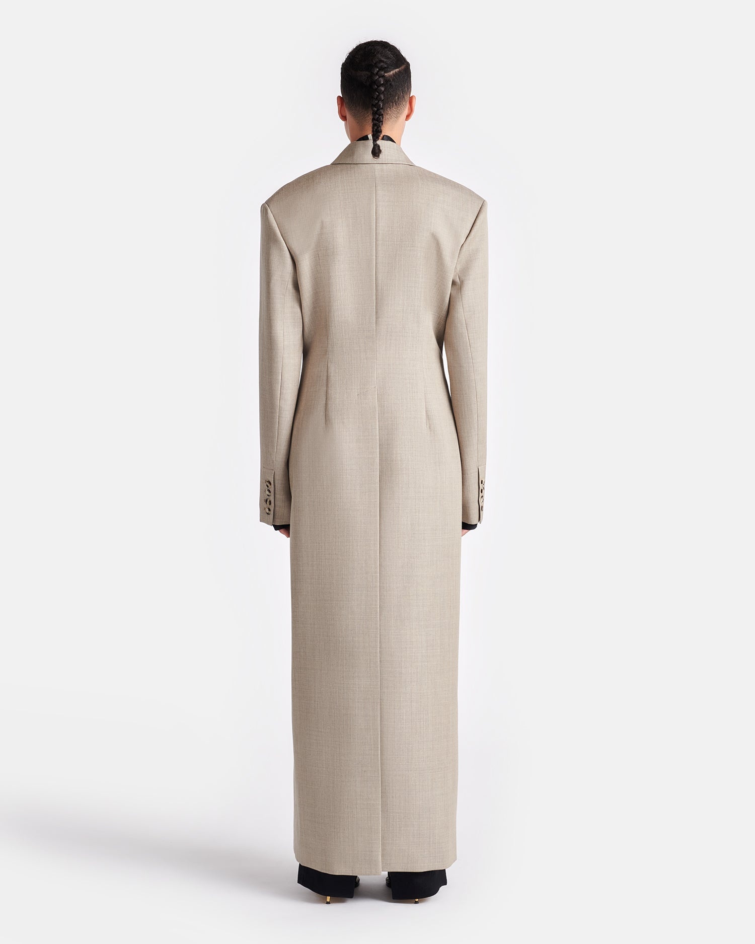 Leather And Twill-Suiting Coat - 2