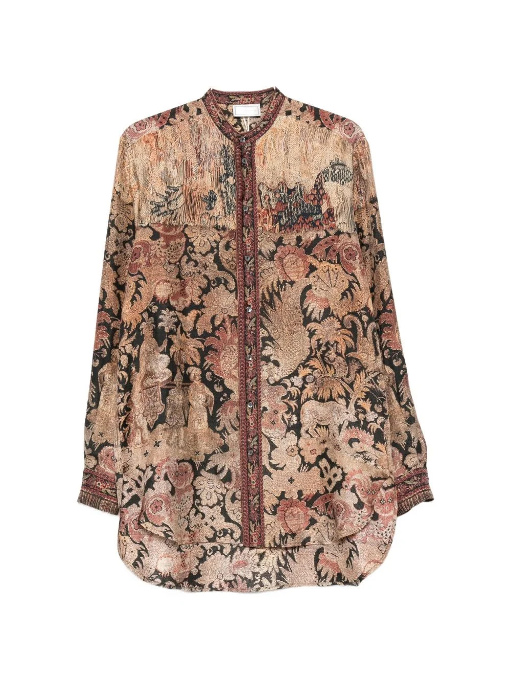 Printed silk shirt - 1