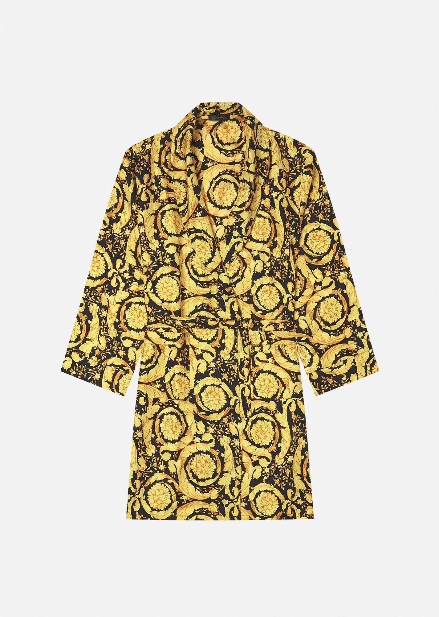 VERSACE Barocco Print Silk Dressing Gown | REVERSIBLE