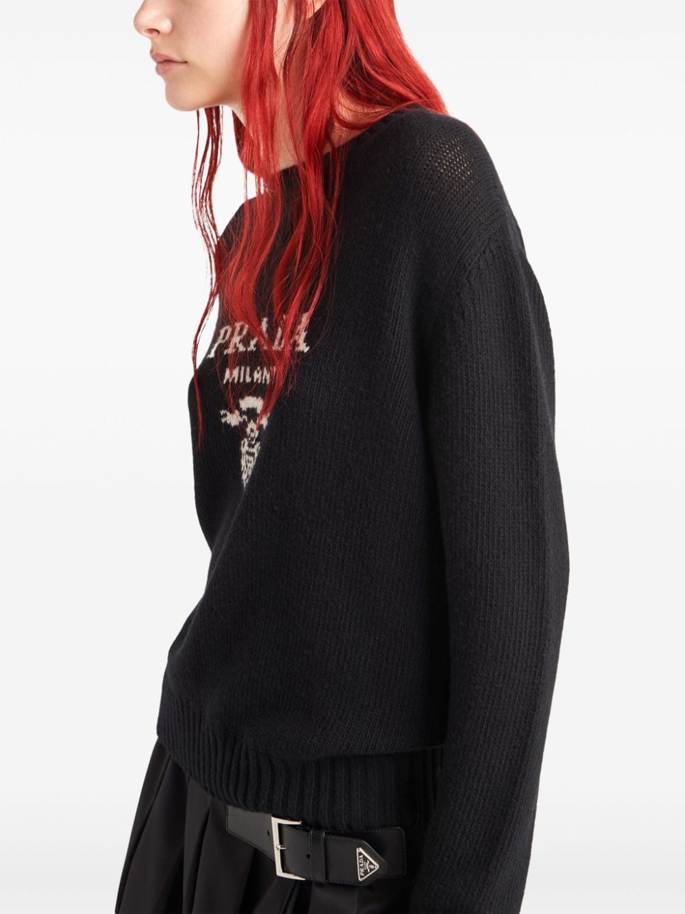 logo-intarsia wool-cashmere jumper - 4