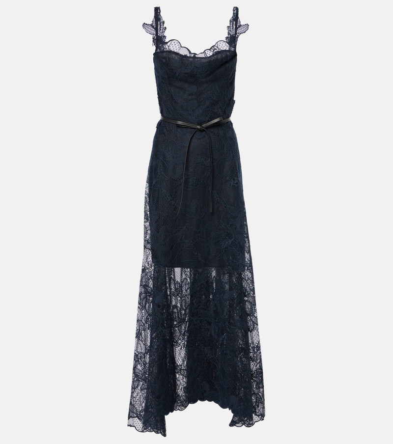 Floral lace midi dress - 1